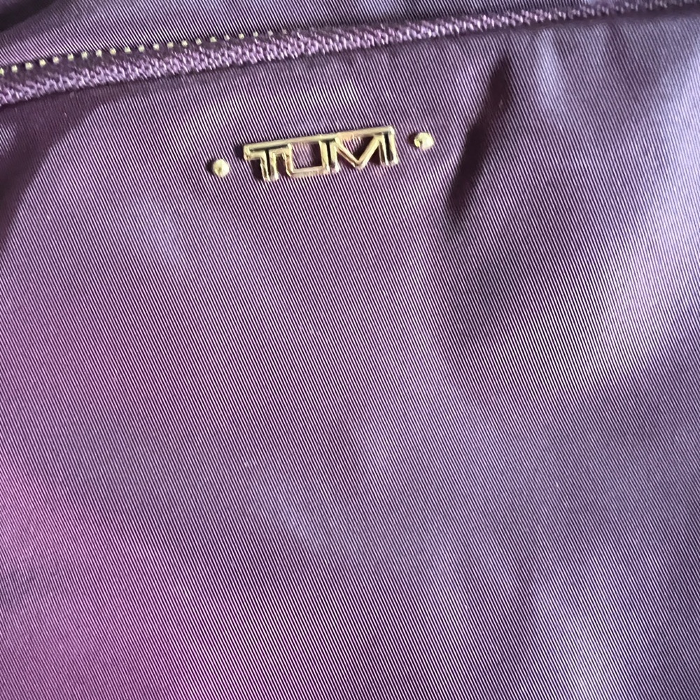 TUMI Burgundy and Gold Backpack - Picture 2 of 9